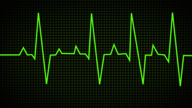 Foto electrocardiograma línea de latidos del pulso traza de pulso ecg o ekg símbolo de gráfico de cardio para salud y medicina