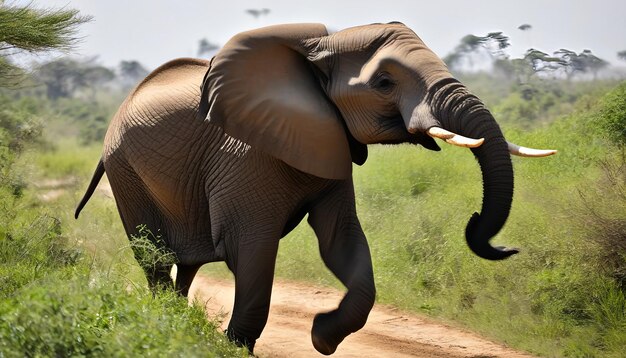 Elefant auf dem Weg