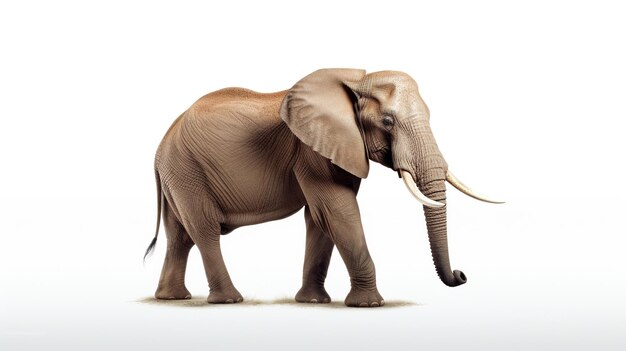Elefant auf weißem Hintergrund Tier Säugetier-Wildtiersafari