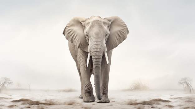 Elefant auf weißem Hintergrund