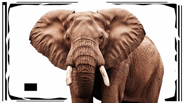 Foto elefante africano aislado