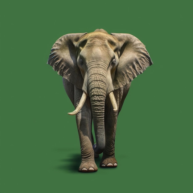 Un elefante con colmillos Arte generativo de IA