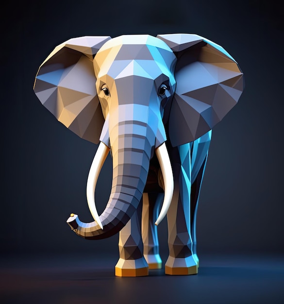 el elefante de dibujos animados 3d que camina