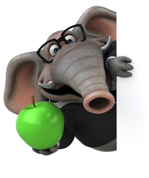 Elefante divertido - ilustração 3D