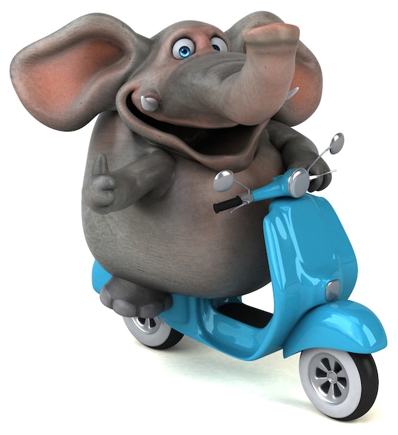 Elefante divertido - ilustração 3D