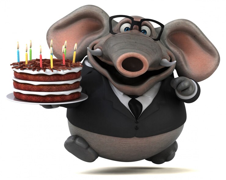 Foto elefante divertido - ilustração 3d