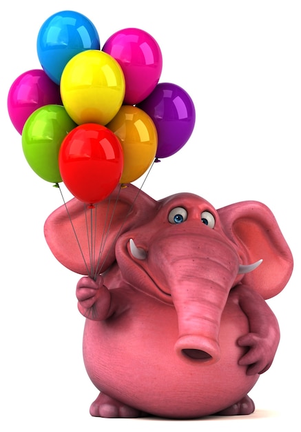 Elefante divertido - ilustração 3d