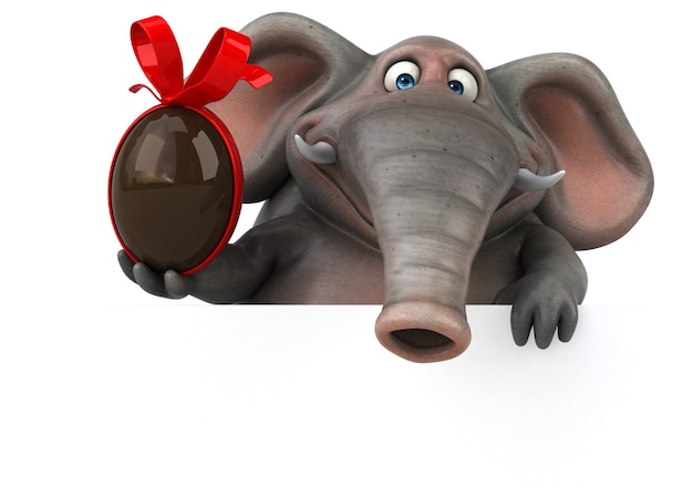 Elefante divertido - ilustração 3d