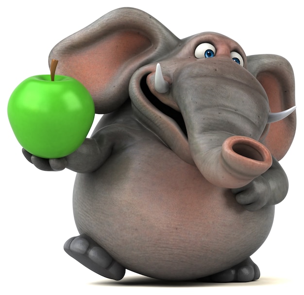 Elefante divertido - Ilustración 3D