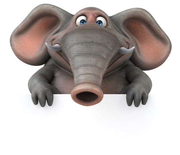 Elefante divertido - Ilustración 3D