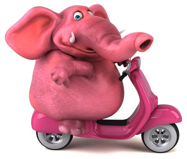 Elefante divertido - personagem 3D