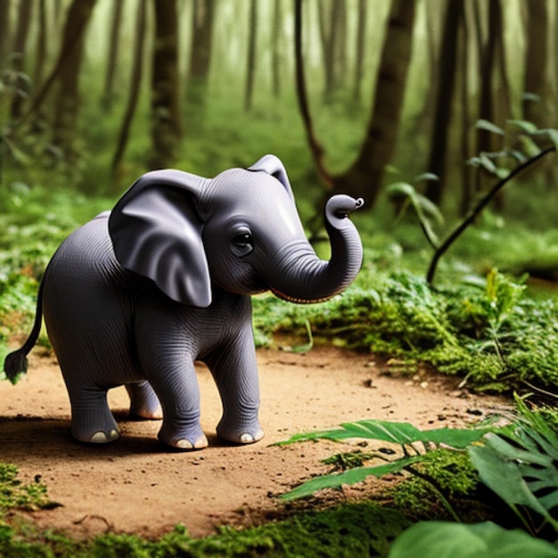Elefante na floresta