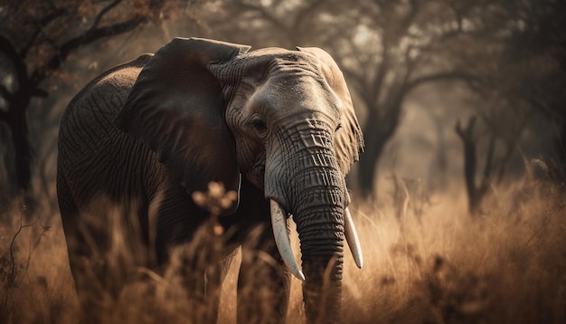 Un elefante en la naturaleza