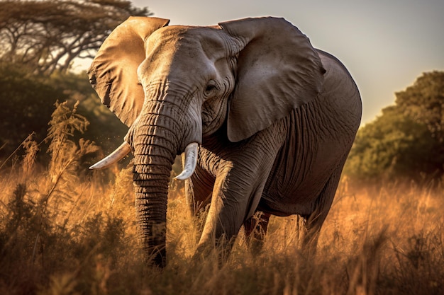 Un elefante en la naturaleza