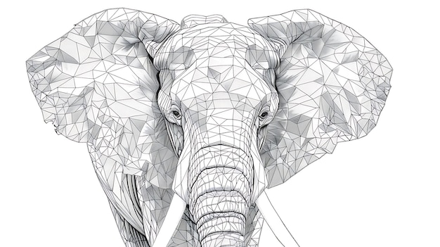 un elefante con una oreja grande y un elefante en él