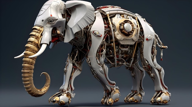 Un elefante robot que está hecho por la empresa de la empresa.