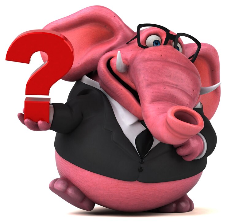 Foto elefante rosa - ilustración 3d