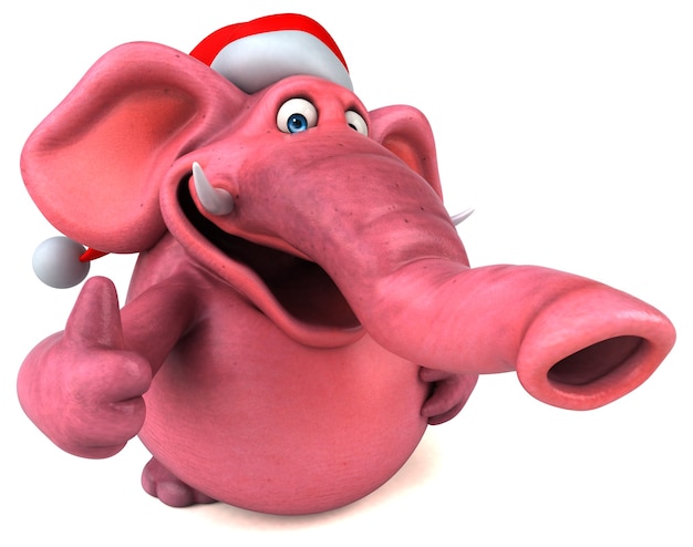 Elefante rosa - personaje 3D