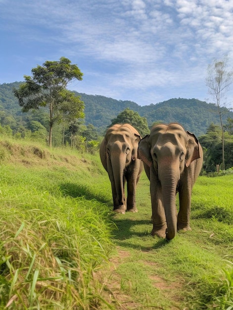 Foto elefanten in chiang mai