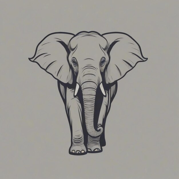 Elefanten-Logo-Design Elefantenvektor