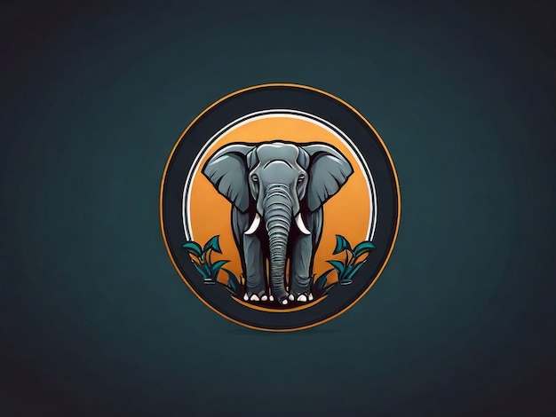 Foto elefantenkopf-cartoon-maskottchen-logo-illustration-vektor-design