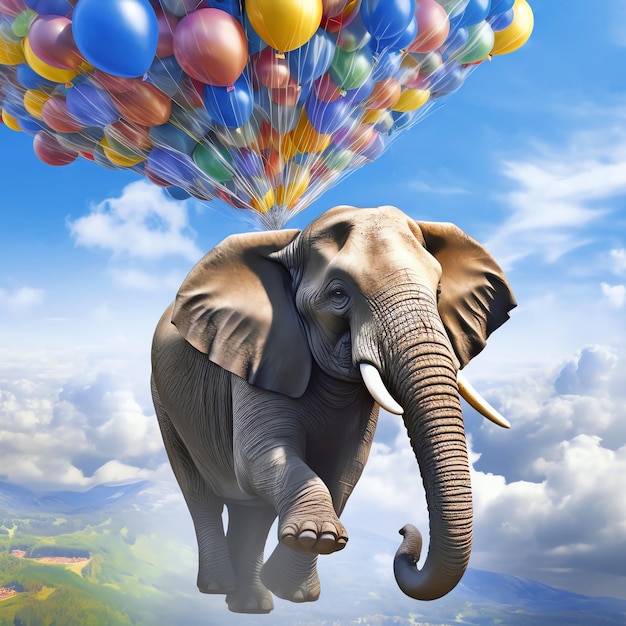 Elefantenreise AI generiertes Bild