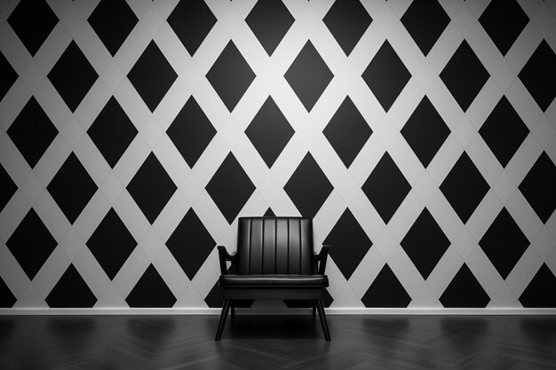 Foto elegança contemporânea papel de parede em forma de diamante preto e branco em relação ar 32