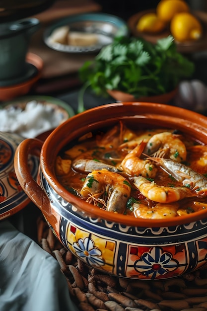 Elegança culinária portuguesa Receita saborosa em cerâmica popular