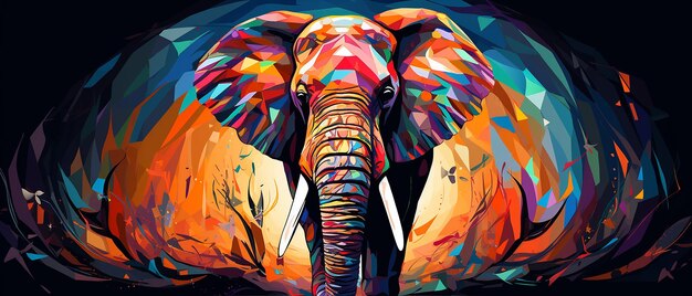 Elegança desenhos de elefantes selvagens como decoração da natureza