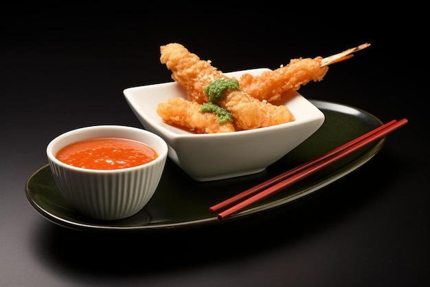 Foto elegança do molho de tempura