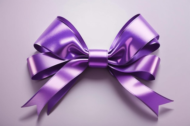 Elegança em laço roxo Arco em fundo isolado para o Natal