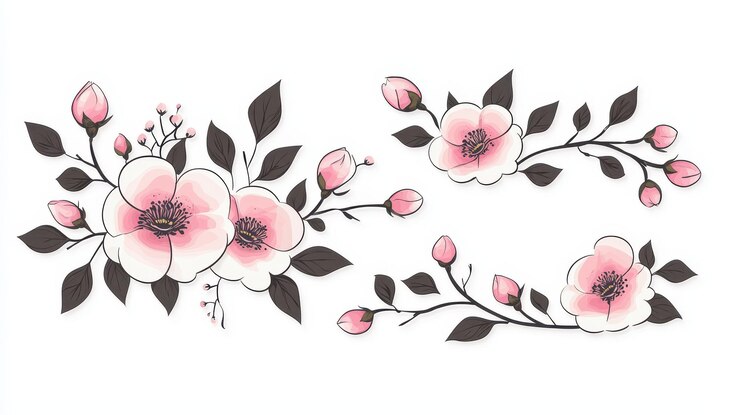Foto elegança floral graciosa para desenhos de casamento impressionantes