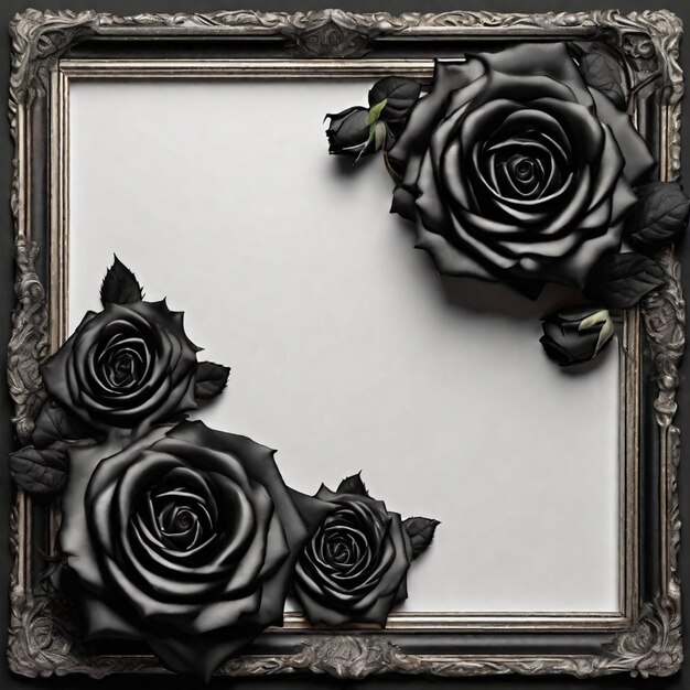 Foto elegança intemporal saludos monocromáticos de rosas