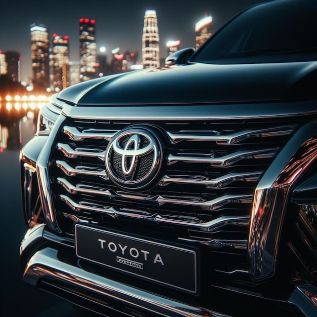 Elegança offroad Descubra o charme robusto do Toyota Fortuner em impressionante close-up
