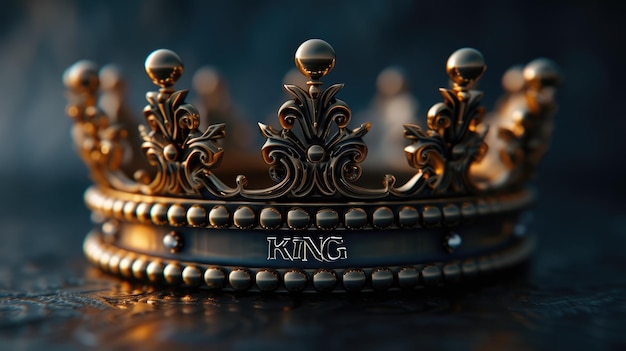 Elegança real logotipo cativante texto design rei simbolizando majestade autoridade e sofisticação real perfeito para marcas e empreendimentos de marketing