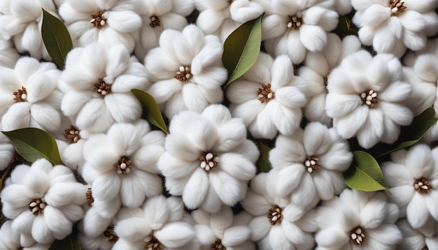 Elegança suave flores de algodão fofo fundo