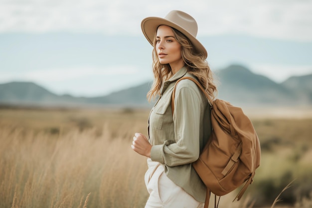 Elegança terrena Estilo feminino e cuidado em viagens sustentáveis