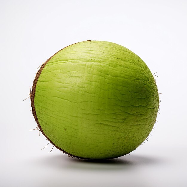 Foto elegança tropical de coco verde isolado em fundo branco