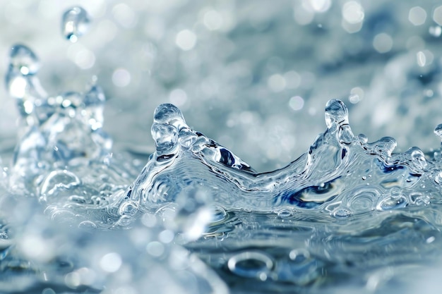La elegancia del agua cristalina resaltando la pureza y sofisticación.