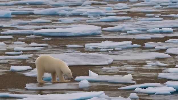 Foto elegancia ártica un reino congelado de osos polares