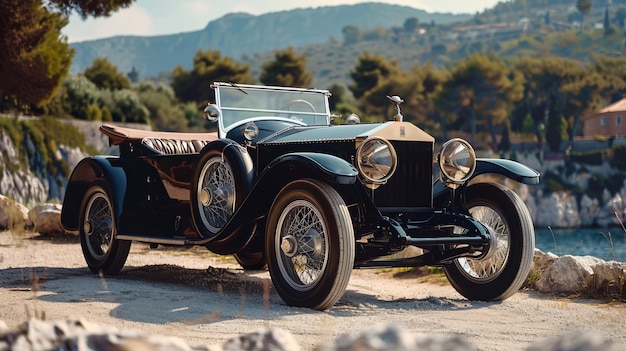 Foto elegancia atemporal explorando los encantos de los viejos coches clásicos estadounidenses