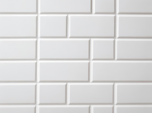 Foto elegancia atemporal textura de la pared de azulejos blancos para la decoración de espacios atemporales