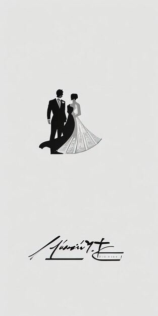 Foto elegancia de la boda logotipo del novio y la novia