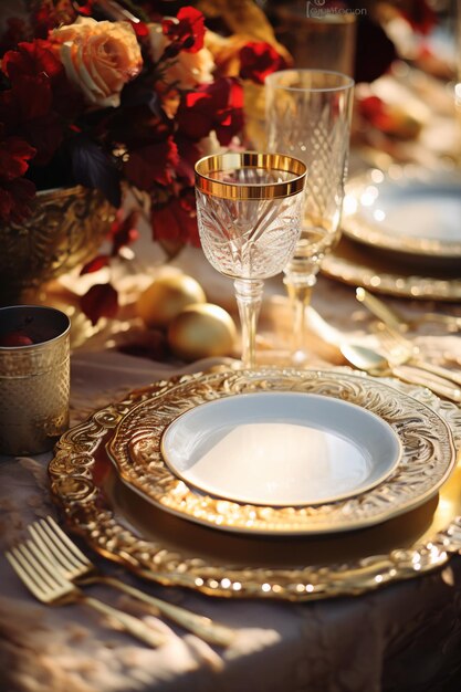 Elegancia de boda de otoño dorado