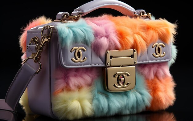 Foto la elegancia de la bolsa chanel de longitud corta y pastel moderna