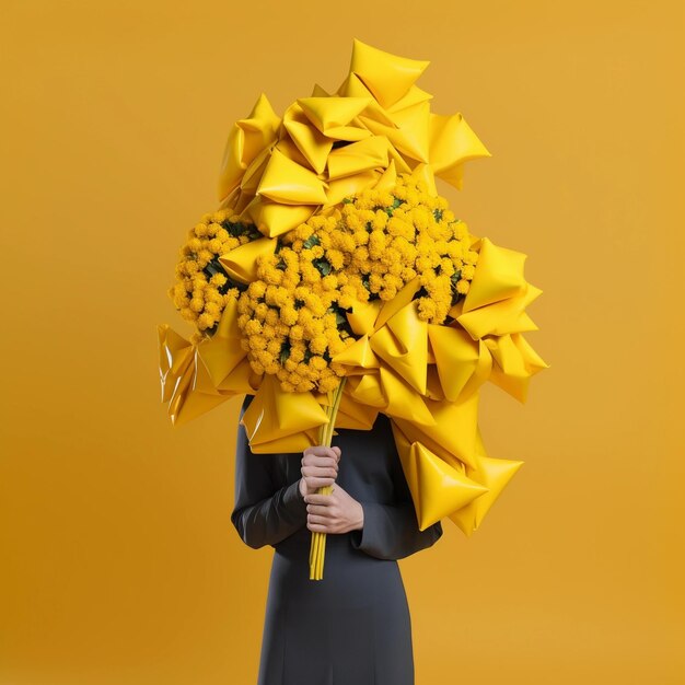 Foto elegancia botánica siluetas a la moda del hombre entre las plantas