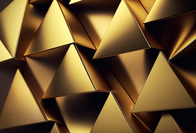 Elegancia dorada Fondo de lujo poligonal dorado Generado por IA