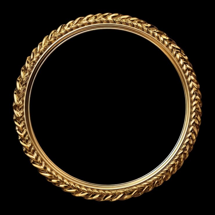 Elegancia dorada Marco redondo de oro