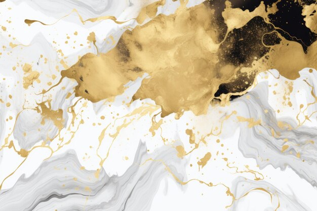 Foto elegancia dorada salpicada de oro en el vector de fondo de mármol