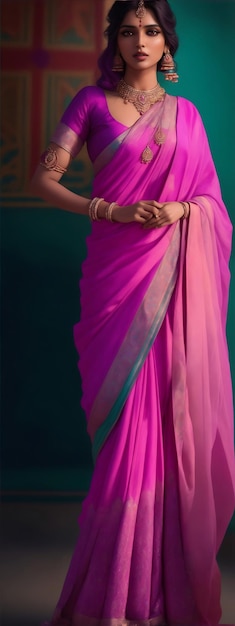 Elegância encarnada em mulheres indianas em Saree